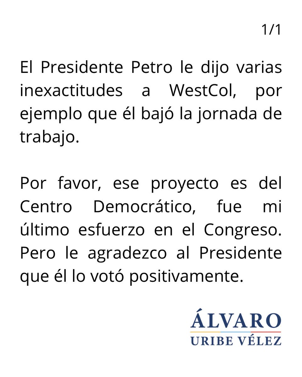 Álvaro Uribe Vélez tweet media