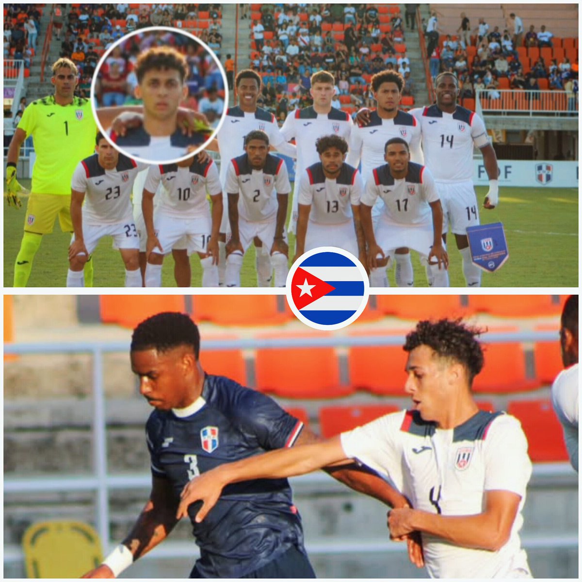 DeportesAndy's tweet photo. ¡NO PASE POR ALTO! 😀

Eloy Nebreda tuvo su primera titularidad con Cuba 🇨🇺, ante la RD 🇩🇴 de Junior Firpo.

El canterano de Real Sociedad C, nacido en España 🇪🇸 en 2007, de madre cubana 🇨🇺, abrió como lateral izquierdo, aunque su posición natural es la de extremo.

👌🏻 https://t.co/WDGLV9P7Tc