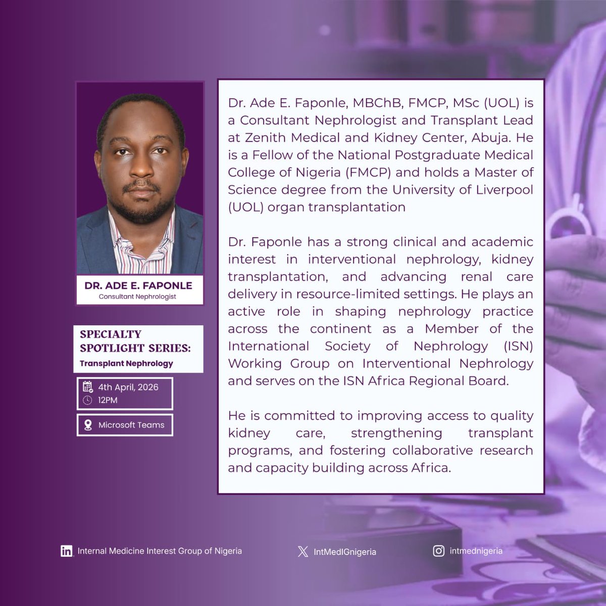 Internal Medicine Interest Group of Nigeria tweet media