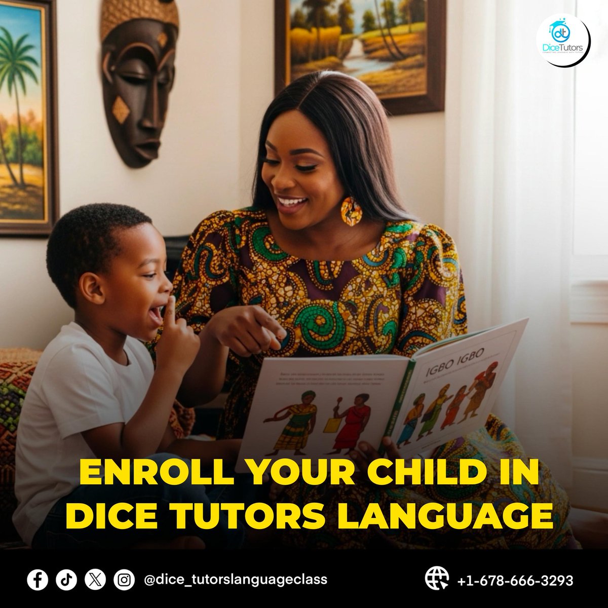 Dicetutorslang's tweet photo. Give your child the confidence to speak, express, and grow. 💛
Our language classes are designed to make learning simple, engaging, and effective helping children improve step by step.
Now is a great time to get started.

#DiceTutors #LanguageClass #ConfidentKids #ChildDevelopmen https://t.co/dWuqGIom3d