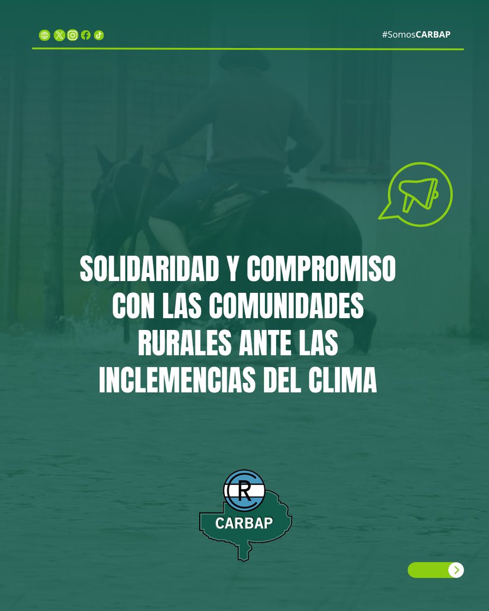 CARBAP_ARG's tweet photo. Otra vez el clima golpea al interior.

Las lluvias intensas generan anegamientos, caminos intransitables, mortandad de animales y complicaciones tanto en el campo como en las ciudades.

Desde #CARBAP acompañamos a las comunidades afectadas y pedimos respuestas urgentes.

@OlavarriaRural @srazulok @kovavete @zona_campo @Camponoticiasok 

#SomosCARBAP #SomosCampo #Interior #Solidaridad #Lluvias