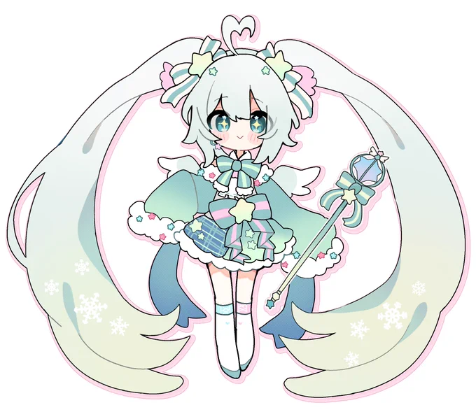 2027年雪ミク衣装コンテスト、最終候補作品選出ならずでした・・・!! が、せっかくデザインしたので、FAなどあれば・・・超お待ちしております・・・₍ᐡ ̳ᴗ ̫ ᴗ ̳ᐡ₎