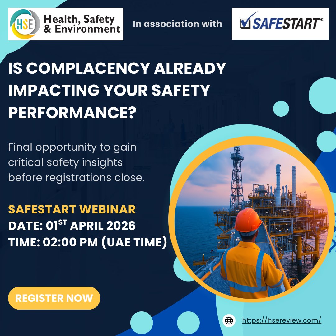 If your team is experienced, are they truly safe?

Incident come from lack of skill—they happen when attention drops and complacency sets in.
Join a live webinar with Larry Wilson (SafeStart) to learn how to prevent errors.

2 days left—Register Now: zurl.co/U1Md2

#HSE