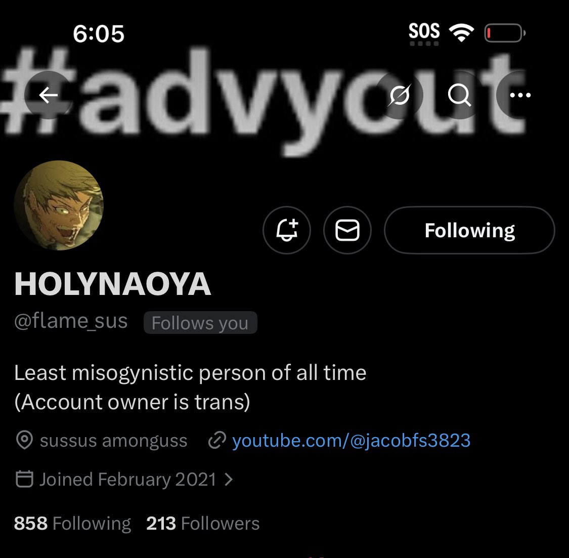 Altraxico's tweet photo. Proof #2:

Really? Just really?
Is this what we're doing now?

Again, always the ones following more than they're followed. Another trait I've noticed in the fandom. It has nothing to do with being gay or trans or anything like that, it literally boils down to bad attitude. https://t.co/lKtKiUFMty