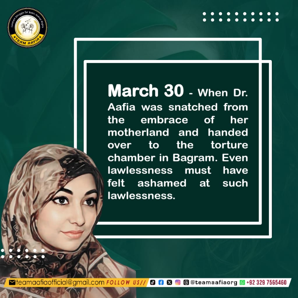 Team Aafia official tweet media