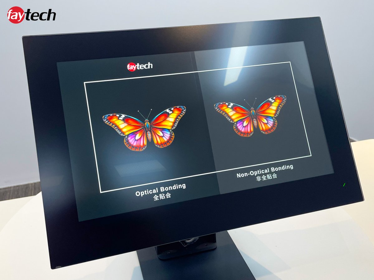faytechShenzhen's tweet image. One of #faytech's standout #features is our in-house #opticalbonding, enhancing touch #displays' quality and #durability.

🔍 It eliminates glare &amp;amp; moisture risks!

Check the side-by-side comparison of optical (left) vs. non-optical (right)!

🔗 faytech.com/faytech-techno…