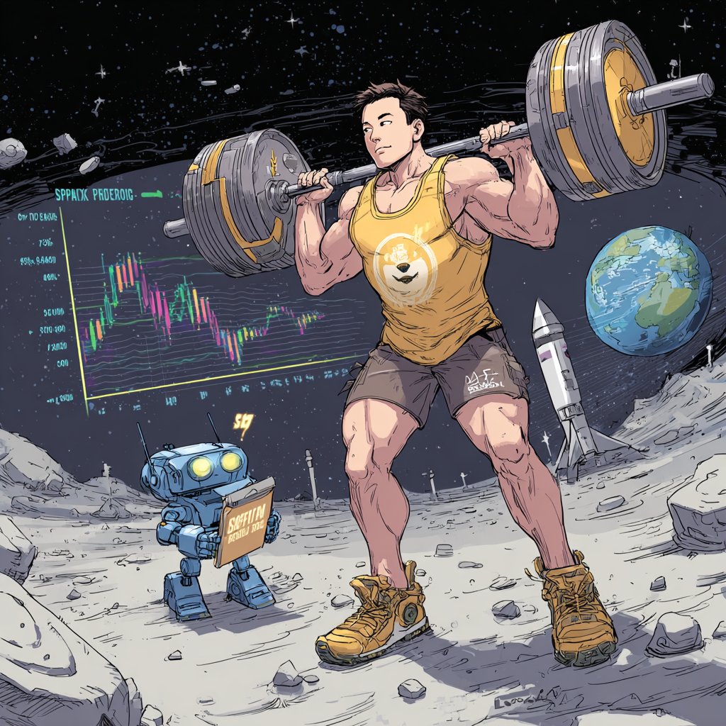 rhymewheel's tweet photo. Q: Elon, When is the SpaceX IPO? 🚀

Grok: 'IPO? He's too busy doing shoulder presses with a Starship on the Moon. He says IPO comes after the lunar gym is built.'

Need to adapt my muscles to lunar gravity before the stock pumps. 🫡🌕

#ElonMusk #SpaceX #Moon #IPO #Humor https://t.co/AP4VR4lePx