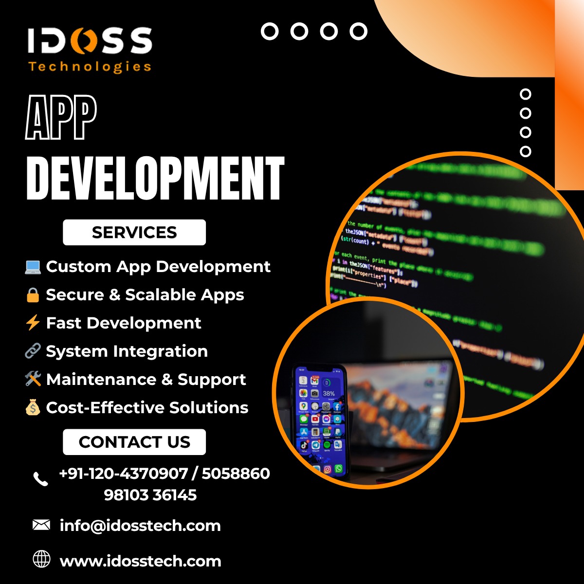 Idosstech's tweet image. Future-Ready App Development Services You Can Trust

#AppDevelopment #MobileAppDevelopment #CustomApps #SoftwareDevelopment #TechSolutions