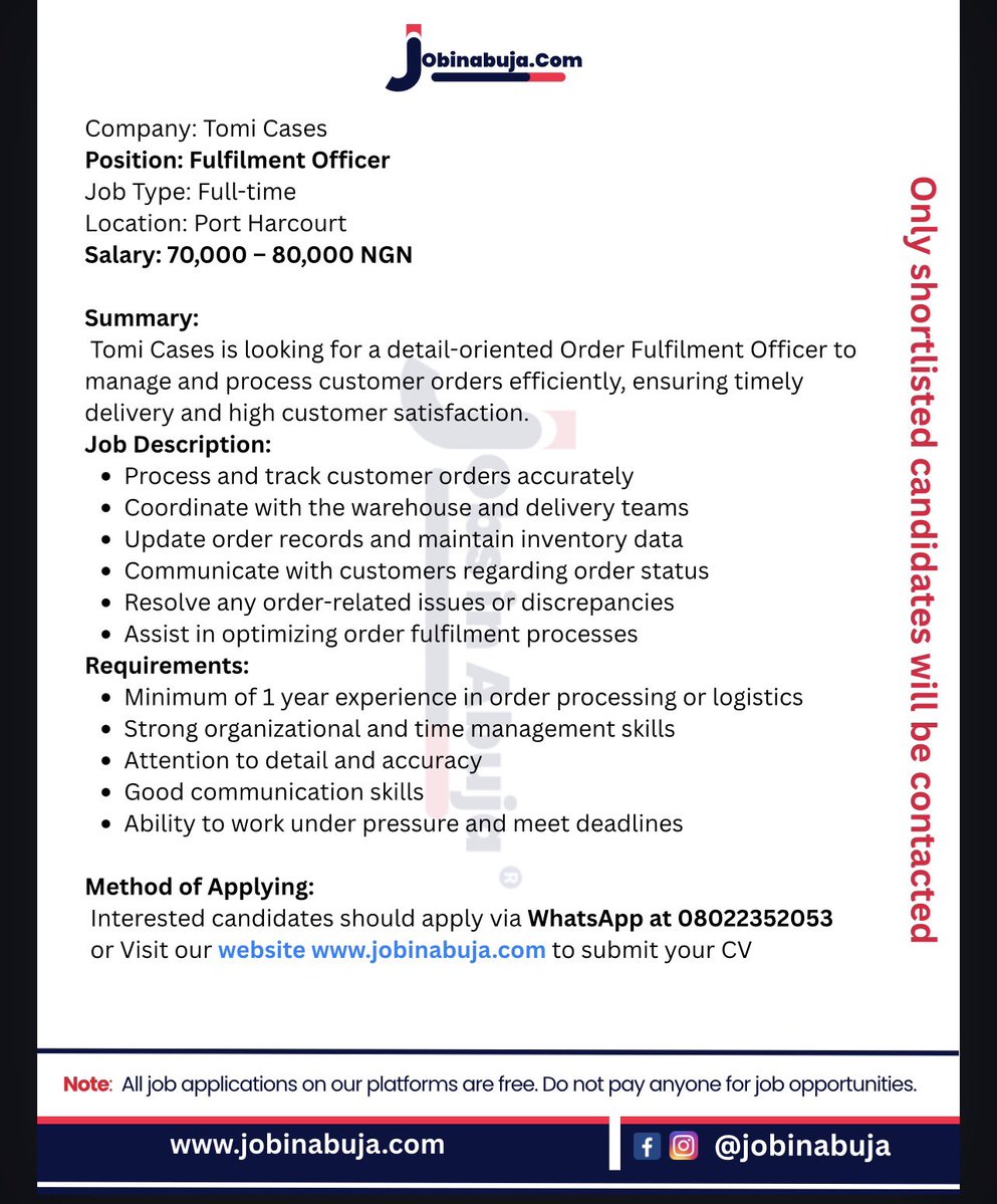 Jobs In Abuja tweet media