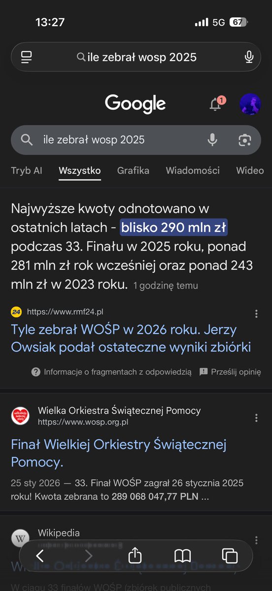 norbiq99's tweet photo. @K_Smiszek @fundacjawosp Rekord??? https://t.co/lJcMwRkd34