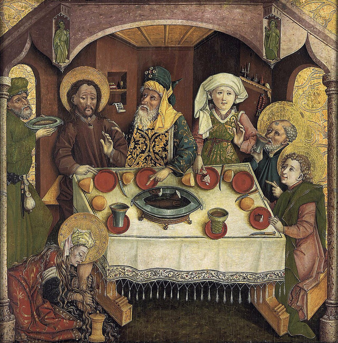 BEST_GASTRONOMY's tweet image. Holy Monday: The Anointing 
- At Bethany, Mary pours precious perfume on Jesus' feet and wipes them with her hair
- Jesus reveals that this anointing prepares his body for burial, a sign of his total offering
📖: Matthew 26:6-13 -John 12:1-11
#Lent #HolyMonday #HolyWeek