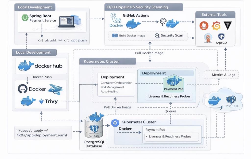 techcasebook's tweet photo. Built a DevOps platform from scratch 🚀

Spring Boot + PostgreSQL + Docker + Kubernetes + GitHub Actions + Trivy

Flow: Code → CI/CD → Docker → Kubernetes → DB

🔗 https://t.co/1z9IiflqcC

#DevOps #Kubernetes #Docker https://t.co/Cxj2NJJ0MU
