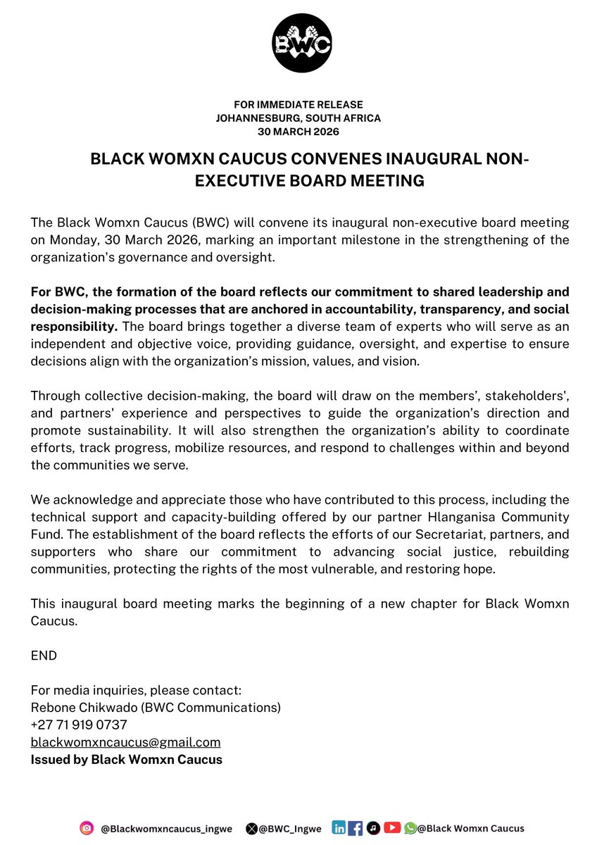 Black Womxn Caucus tweet media