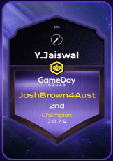 Stealth_GDS's tweet photo. GameDay Squad - IPL 2026
Round 3 RR v CSK
Time to dust off the most valued card in GameDay Squad. The Prize Card
Yashasvi Jaiswal๐ฅ1.4x Multiplier but only costing the Salary Cap of a Silver (1.1x)
@GamedaySquad #GDS #IPL2026 #FantasySports #GDSFantasy #Iplfantasy https://t.co/0AXUdeOKJk