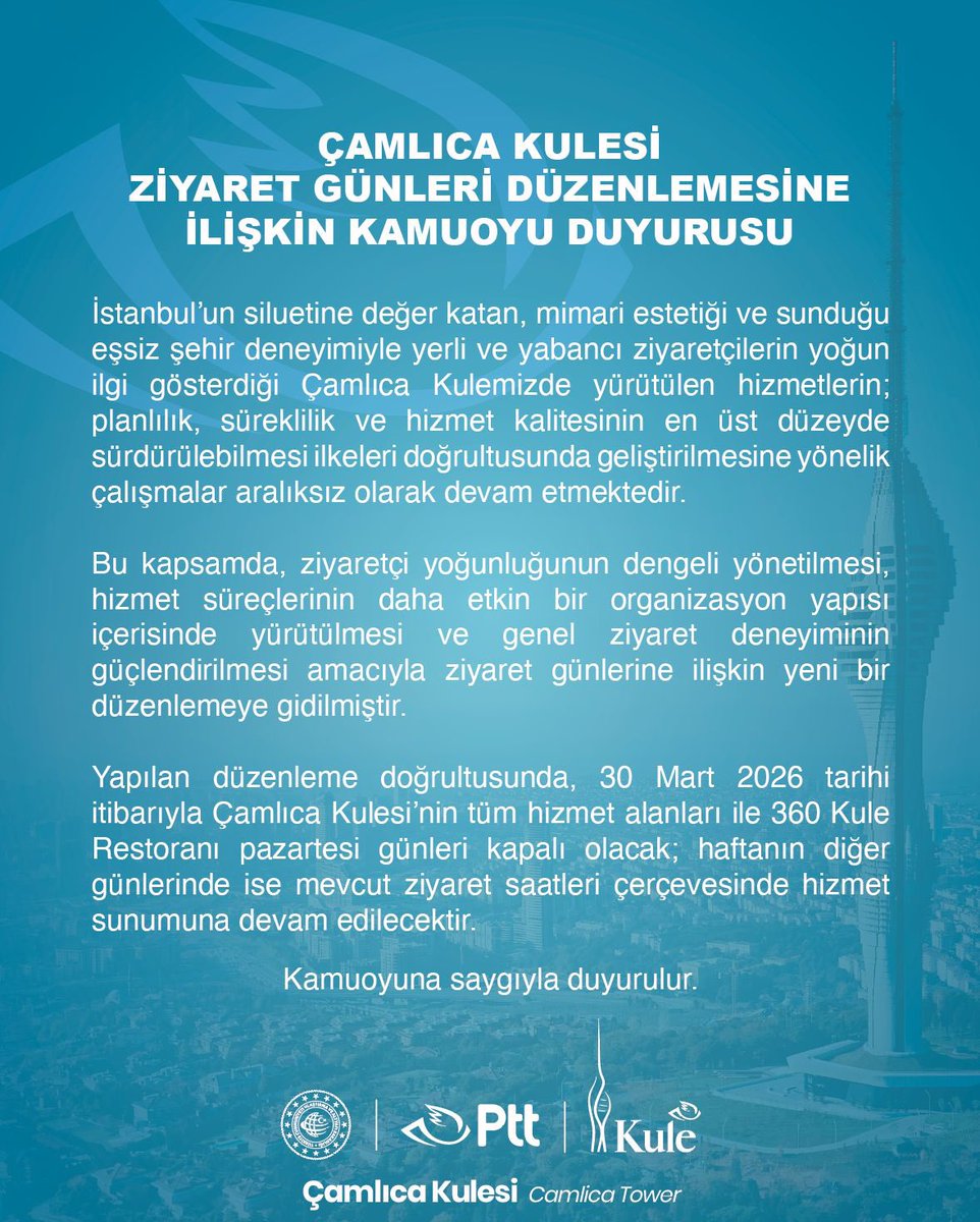 Çamlıca Kulesi tweet media