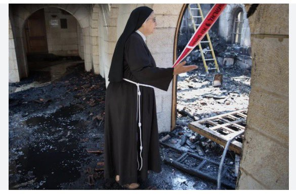 GulfTimes_QATAR's tweet photo. HE @Lolwah_Alkhater , Minister of Education and Higher Education, shared on her official X account,

"This morning, the #Israeli Police #prevented the Latin Patriarch of Jerusalem, His Beatitude Cardinal Pierbattista Pizzaballa, Head of the Catholic Church in the Holy Land, together with the Custos of the Holy Land, the Most Reverend Fr. Francesco Ielpo, OFM, the official Guardian of the Church of the Holy Sepulchre, from entering the #Church of the #Holy_Sepulchre in #Jerusalem, as they made their way to celebrate the Palm Sunday Mass."