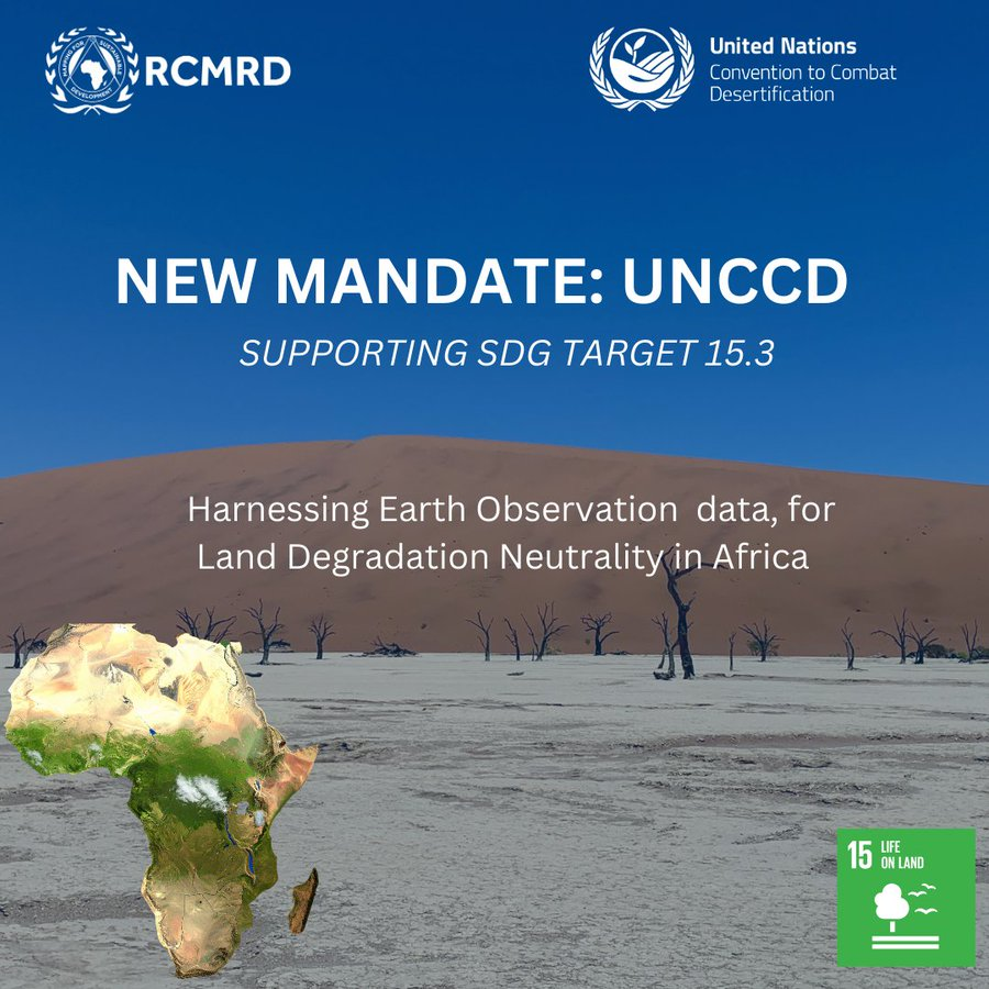 RCMRD_'s tweet photo. Healthy ecosystems are the foundation of resilient communities
Through its partnership with the United Nations Convention to Combat Desertification @UNCCD , #RCMRD is advancing a One Health approach that connects #land, #climate, and #biodiversity. By integrating #geospatial data and promoting FAIR data principles-making information Findable, Accessible, Interoperable, and Reusable-the collaboration is enabling smarter, evidence-based decisions for sustainable land and water management