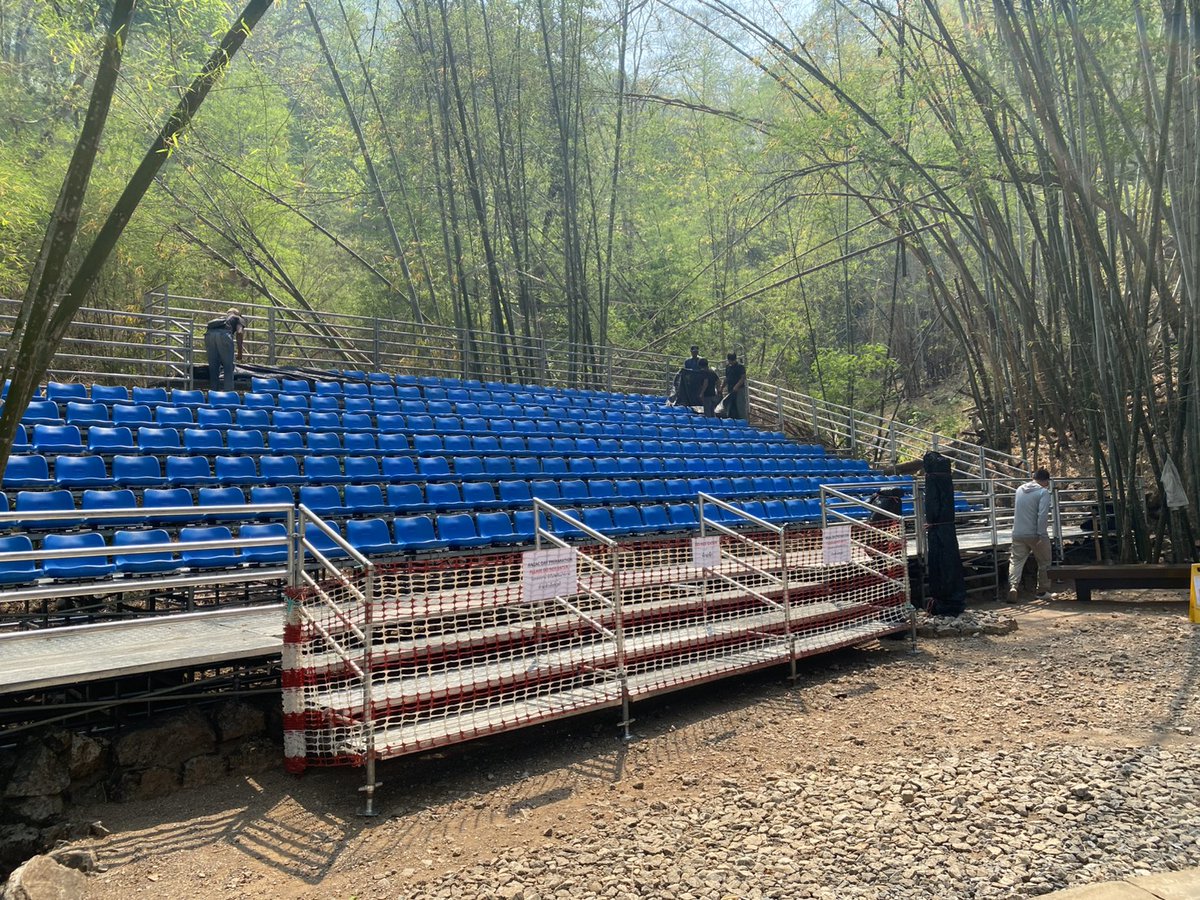 HellfirePass's tweet photo. Our team at #HellfirePass is now finalising many ground preparation work for #AnzacDay2026 with the stadium finished last week. We are now working on the gravels along the walking trail. https://t.co/WteiAXiveA