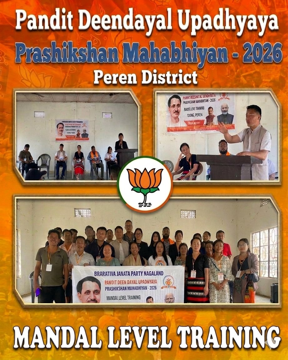 PMGhoshNL's tweet photo. ||27~03~2026||
Under the Pt. Deendayal Upadhyaya Prashikshan Mahabhiyan–2026, #Peren District successfully organized and completed the Mandal Level Training programmes at Jalukie, Peren.
The training sessions saw the active participation of karyakartas, who engaged in meaningful discussions and learning on key organizational subjects. The programmes served as a vital platform to enhance skills, strengthen ideological clarity and reinforce commitment towards the party’s vision.
@NitinNabin @blsanthosh @shivprakashbjp @tarunchughbjp @BJP4India @BJP4Nagaland
