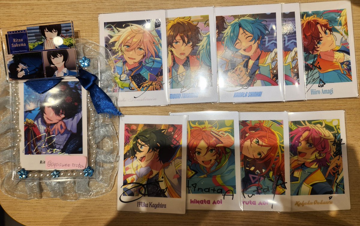 ayasweetsoba's tweet photo. 【交換】 あんスタ 10th Anniversary P.A.Shots ぱしゃっつ 10周年 展示会
 
【譲】英智 翠 奏汰 一彩 みか ひなた ゆうた こはく アドニス 紅郎 颯馬 維吹 なずな 夏目 つむぎ エス

【求】 凛月＞泉、レオ、司

本日池袋手渡し
検索からもお気軽にお声がけください。 https://t.co/InSNwdmZWU