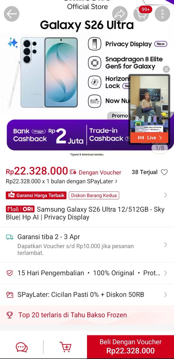 jwoolfiev's tweet photo. @ShopeeID Suka banget sama fitur Horizontal Lock di #GalaxyS26 Series, bikin video aku tetap stabil meskipun banyak gerak 🙌 #GalaxyS26xShopee https://t.co/mr1mskQIxR