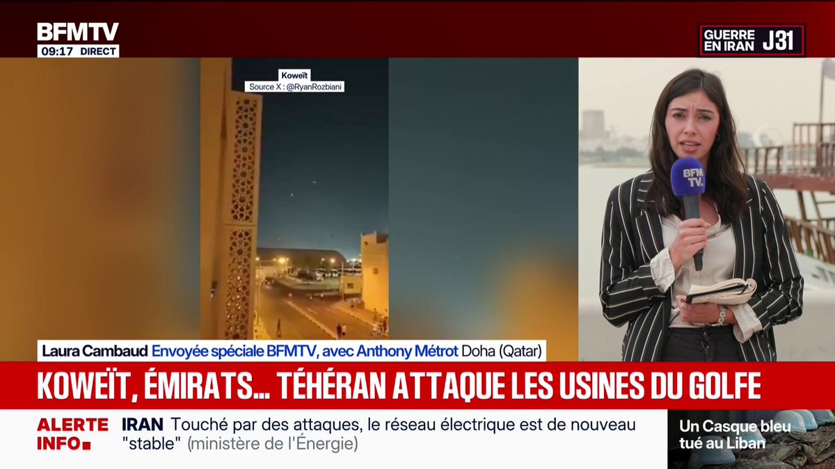 Image for the Tweet beginning: Une frappe iranienne cible une