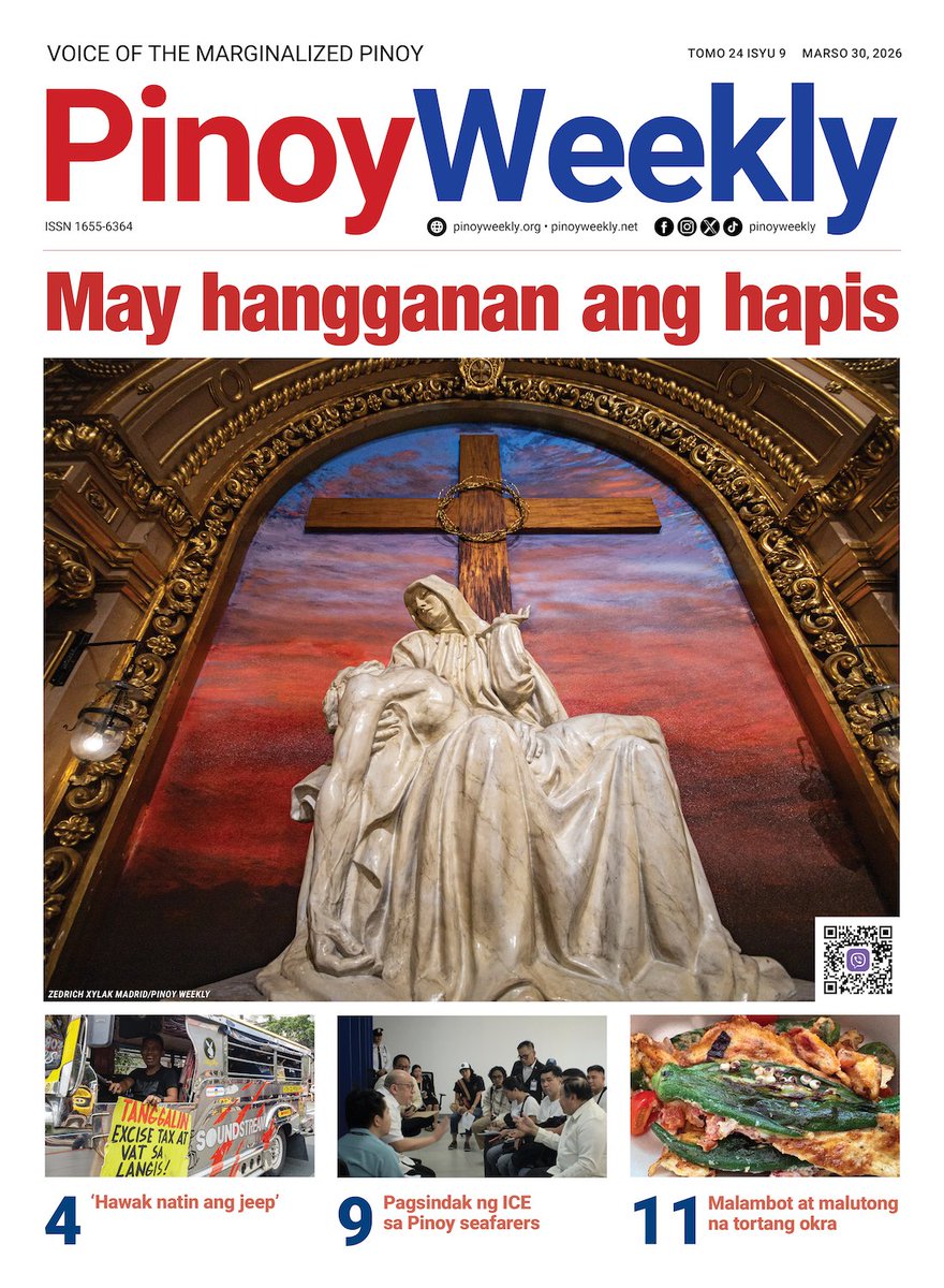 Inaasahang maglabas ng desisyon ang ICC Pre-Trial Chamber I bago matapos ang Abril kung uusad ang paglilitis kay Rodrigo Duterte, mataas ang kumpiyansa ng mga kaanak ng mga biktima na kukumpirmahin ang mga sakdal. Basahin ang bagong isyu ng Pinoy Weekly: tinyurl.com/PinoyWeekly24-…