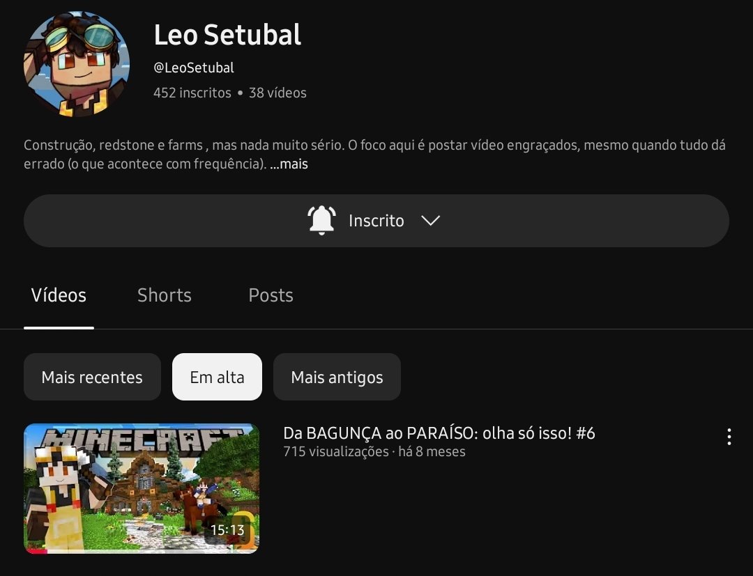 gigmdo's tweet photo. Tem esse canal aqui! Ele faz uma seriezinha de Minecraft vanilla, bem raiz mesmo, pra quem gostar
https://t.co/cin0etmAGP https://t.co/9vuDXld76s