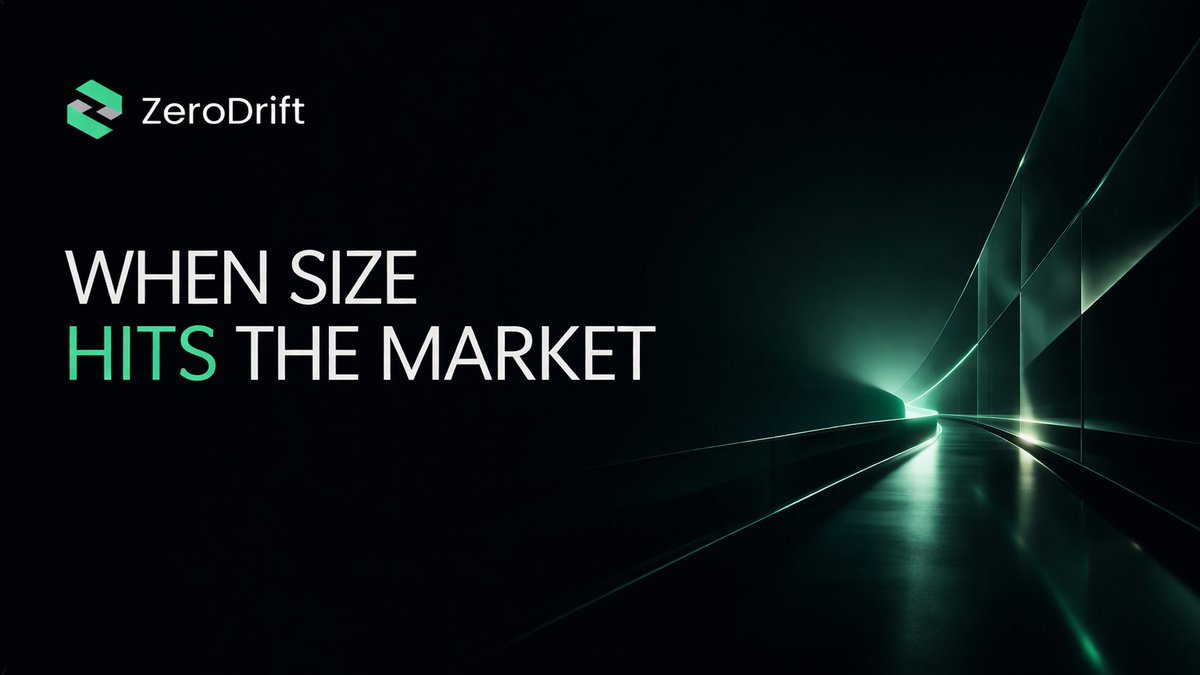 usezerodrift's tweet photo. Most strategies do not fail on paper.

They fail when size hits the market.

Slippage, exposure, &amp; poor routing damage performance early.

That is why execution infrastructure matters.

Zerodrift is built for traders, builders, &amp; protocols that need more control over execution. https://t.co/tamhNJrHM4