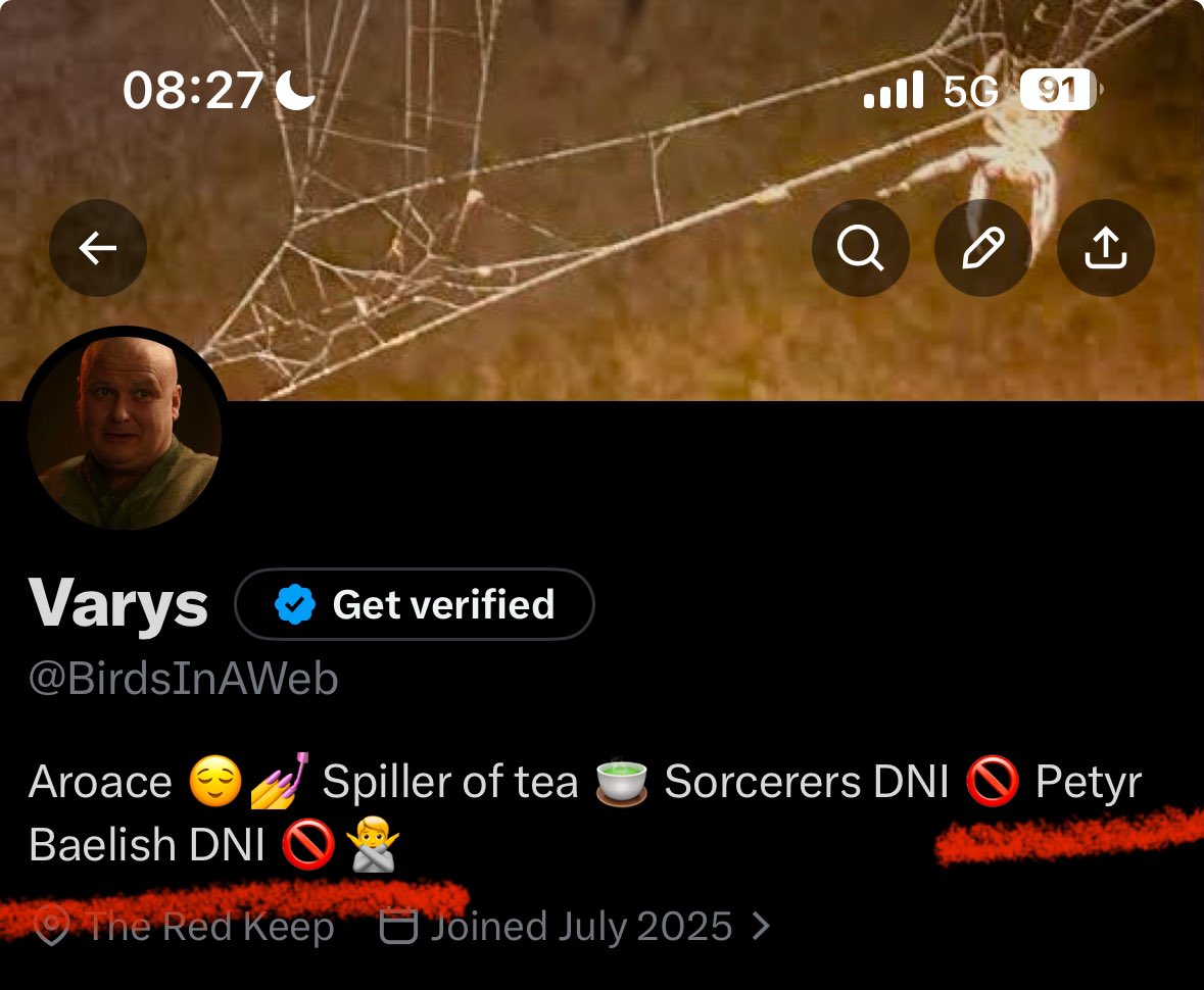 Varys (@BirdsInAWeb) / Posts / X