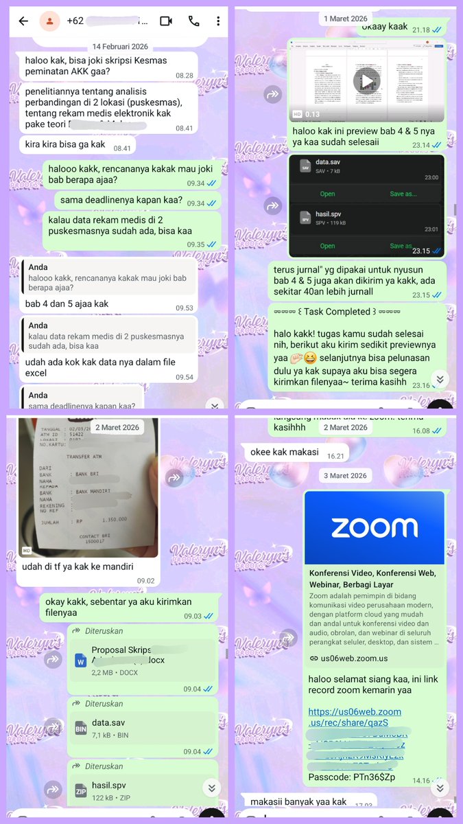 Vale ʚଓ Tutor Bimbingan & Joki Skripsi ; Olah Data tweet media