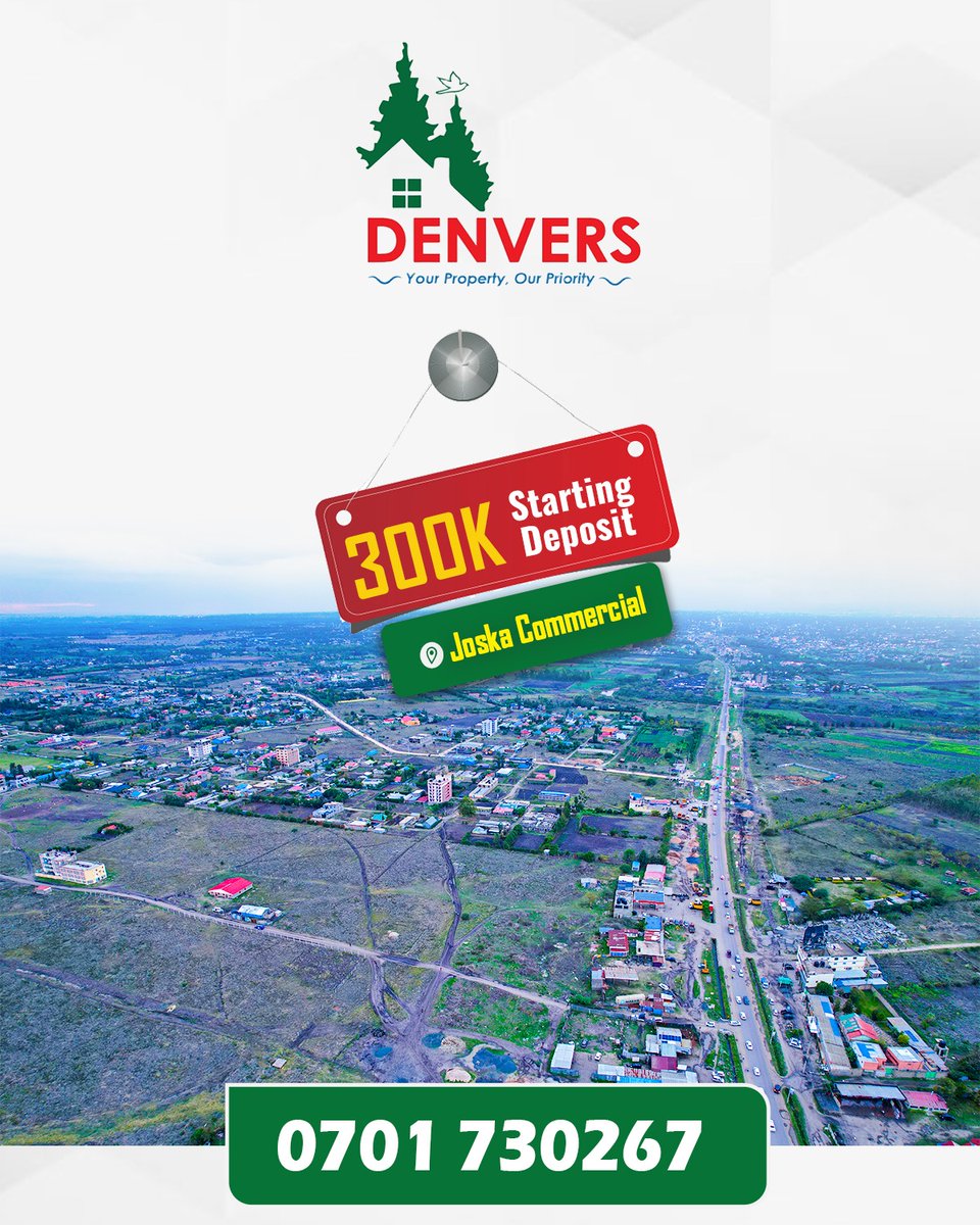 SLukellah's tweet image. Own a Joska Commercial Plot with a Ksh 300K deposit only! 
📍Prime location. High growth zone. Perfect for business or investment.
Secure yours today!
📞 Call 0798130732
Whatsapp: wa.link/w87x7w
 #CommercialPlots #denversgroup #DenversProperties #InvestSmart
