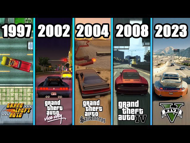 PulsePlay35's tweet photo. From pixelated birds-eye views to photorealistic highway cruises! 🚗💨 The evolution of driving in Grand Theft Auto is absolutely legendary. Which era had your favorite physics?
1997 ➡️ 2026 🏁
#GTA #GrandTheftAuto #GamingEvolution #GTAV #GTAVI #RockstarGames #GamingCommunity #RetroGaming #GamingHistory #CarCulture
@RockstarGames @Take2Interactive @PlayStation @Xbox