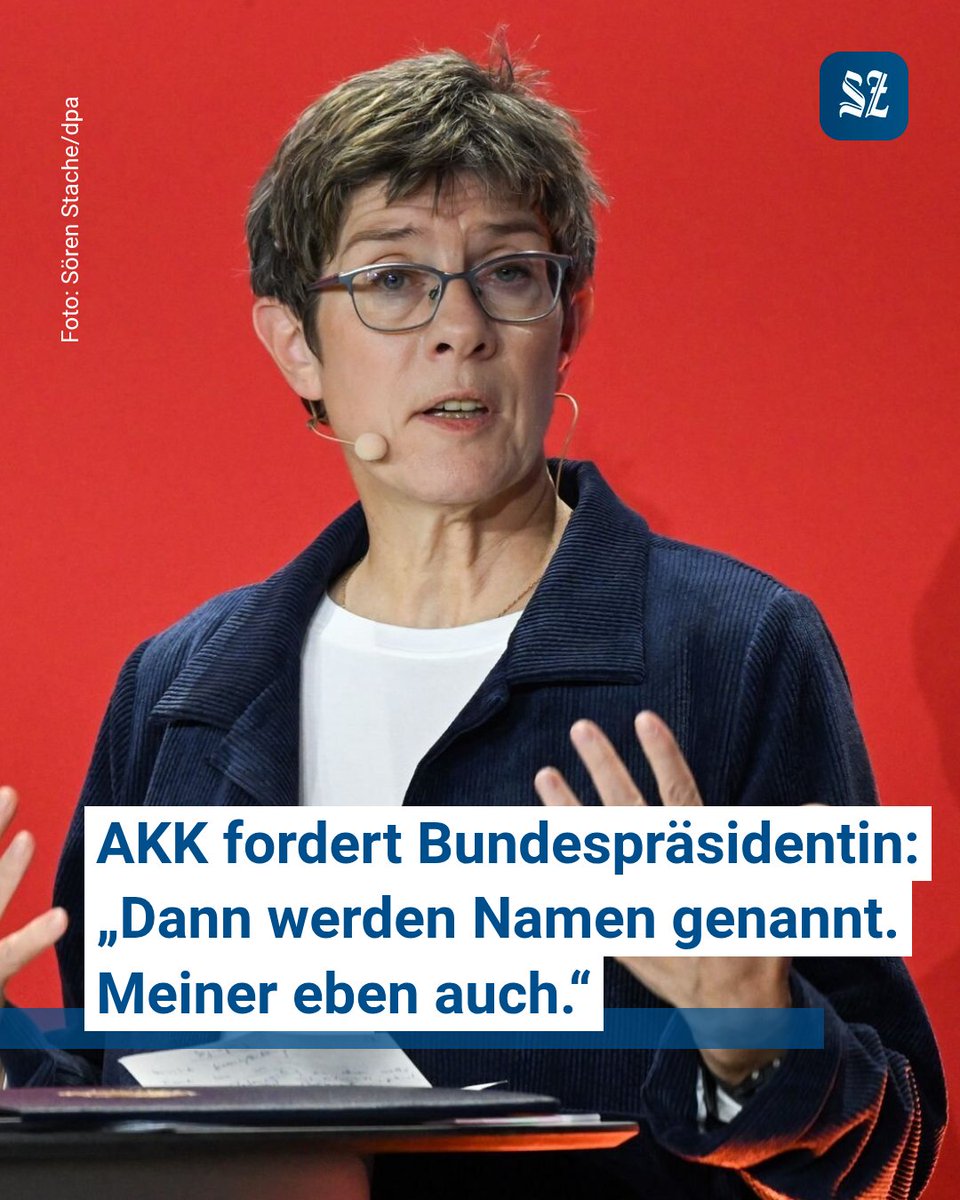 szaktuell's tweet image. Annegret Kramp-Karrenbauer ist zurück. Auch wenn die frühere #CDU-Chefin den Vorsitz der #KonradAdenauerStiftung nicht als #Comeback versteht. Wie #AKK auf Friedrich Merz, die Brandmauer &amp;amp; bürgerliche Politik blickt. Und will sie #Bundespräsidentin werden?
saarbruecker-zeitung.de/nachrichten/po…
