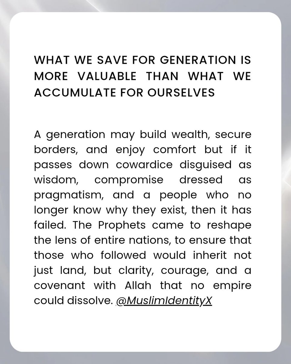 MuslimIdentityX's tweet image. Every Prophet was sent to a people whose belief had become diseased, who had traded submission to Allah for submission to power, convenience, or tradition. The corruption they confronted was not in the organs of individuals but in the worldview of nations. #MuslimIdentity #IMS