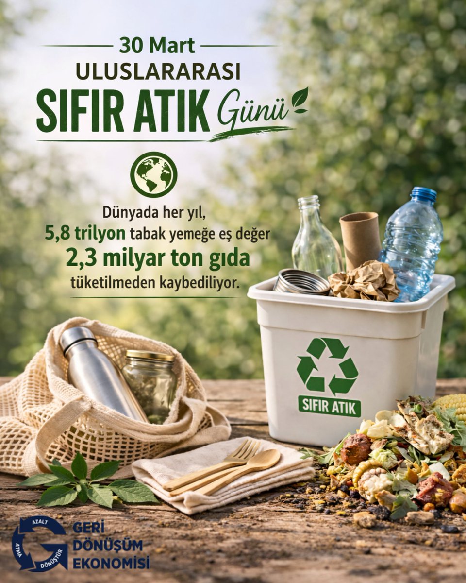 Dünyamızı korumak için tüketim alışkanlıklarımızı gözden geçirelim, israfı azaltalım ve geri dönüşümü hayatımızın bir parçası haline getirelim. 

#UluslararasıSıfırAtıkGünü #SıfırAtıkGünü #30Mart #SıfırAtık #ZeroWaste