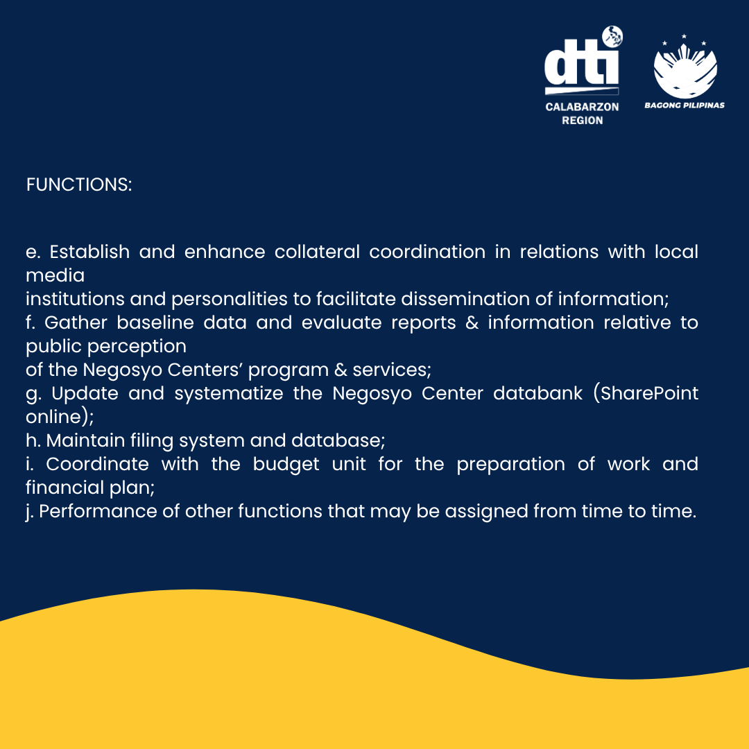dticalabarzon's tweet photo. 𝐖𝐄 𝐀𝐑𝐄 𝐇𝐈𝐑𝐈𝐍𝐆! 

Deadline for submission of application with complete requirements is on April 9, 2026 to place of assignment where the position is vacant.

#iamDTIph #dti4a #dticalabarzon https://t.co/n2xLWrt9i1