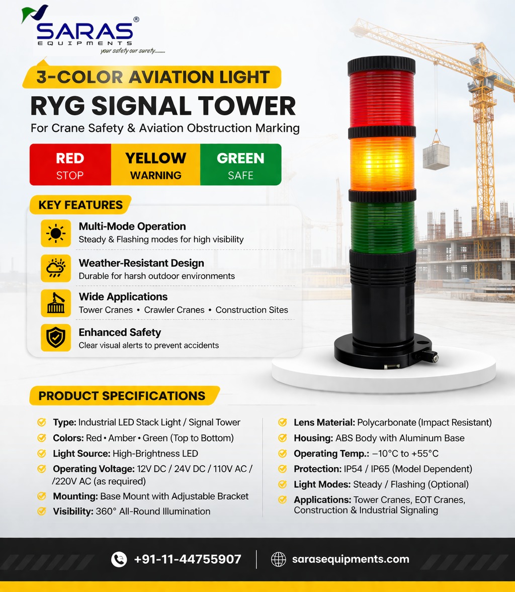 AVIATION LIGHT 
#cranesafety #safety #sarasequipments #SLI #Aviationlight