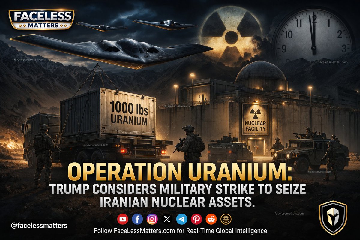 facelessmatters's tweet image. آپریشن یورینیم! 🚨 صدر ٹرمپ کا ایرانی ایٹمی تنصیبات پر بڑے فوجی حملے کا ارادہ۔ کیا دنیا جوہری تصادم کے قریب ہے؟ مکمل تجزیہ یہاں دیکھیں: facelessmatters.com/2026/03/operat… #TrumpUpdate #IranNuclear #FaceLessMatters