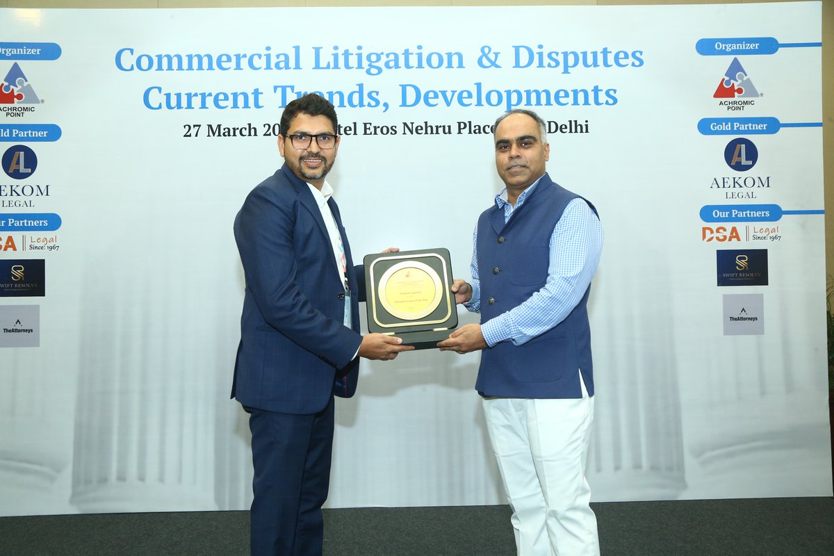 𝐂𝐨𝐦𝐦𝐞𝐫𝐜𝐢𝐚𝐥 𝐋𝐢𝐭𝐢𝐠𝐚𝐭𝐢𝐨𝐧 &amp; 𝐃𝐢𝐬𝐩𝐮𝐭𝐞𝐬: 𝐂𝐮𝐫𝐫𝐞𝐧𝐭 𝐓𝐫𝐞𝐧𝐝𝐬, 𝐃𝐞𝐯𝐞𝐥𝐨𝐩𝐦𝐞𝐧𝐭𝐬 - 𝐍𝐞𝐰 𝐃𝐞𝐥𝐡𝐢

Prashant Agarwal is recognized as General Counsel of the Year for his outstanding ability to lead with vision.