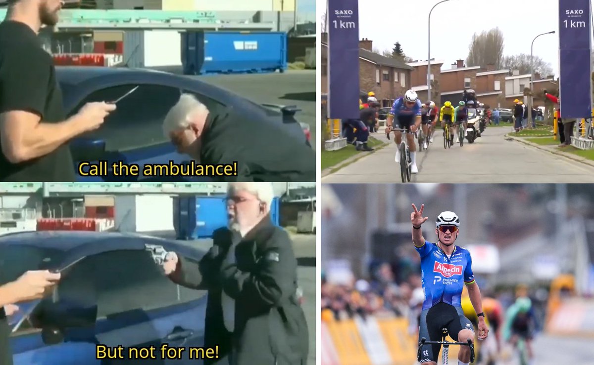 #E3SaxoClassic #MVDP
Mathieu Van der Poel when the chasers were just 3" behind him in the last km...