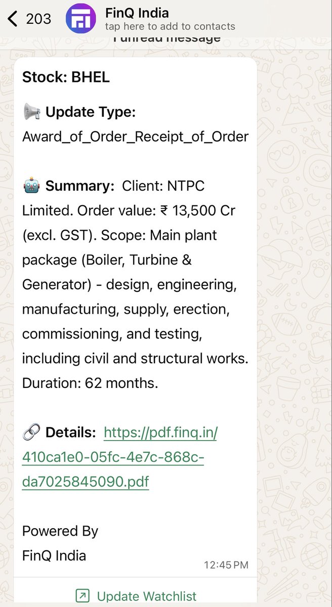 FinQ_India's tweet image. #BHEL won 13,500 Crore order

source: Alert from 👉 finq.in