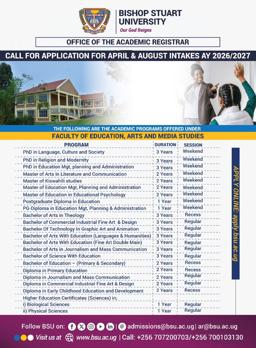 Bishop Stuart University tweet media