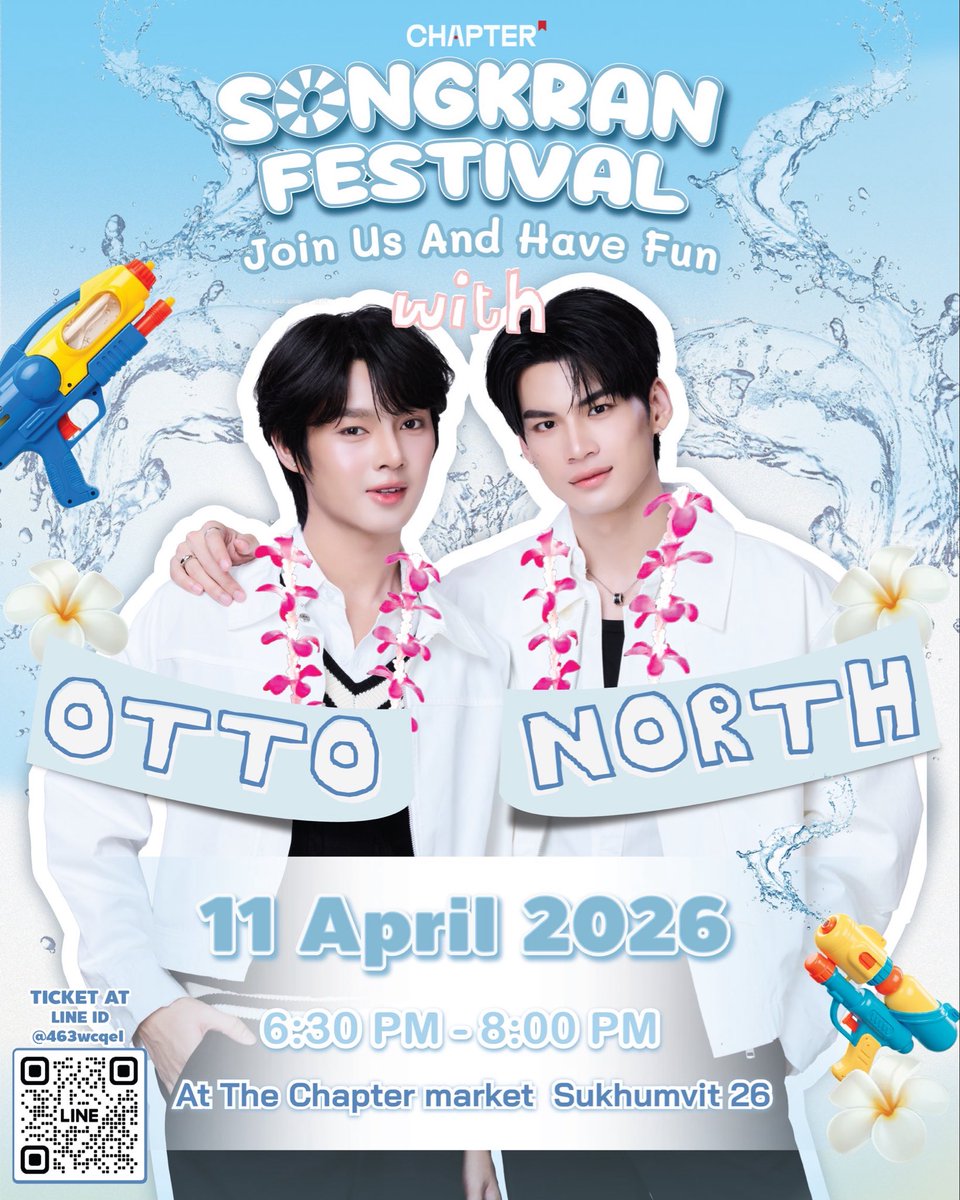 Songkran is calling 💙

Beyond an exclusive, feel-good moment with OTTO &amp; NORTH,  
come soak up the splash, cool off, and create unforgettable memories together.  
A space where both closeness and joy come alive in one perfect evening 💖💫  

Let’s meet for special moments and a