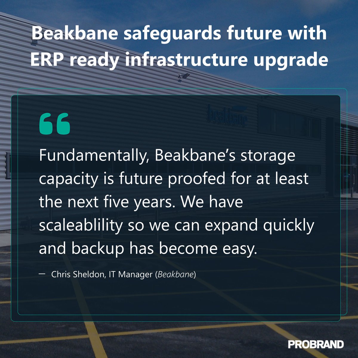Probrand's tweet image. As Beakbane prepared to upgrade its mission-critical #ERP system, ageing servers and storage were putting performance and business continuity at risk. Read how Probrand delivered enterprise-grade #businesscontinuity and failover with zero disruption: bit.ly/4ansQ7K