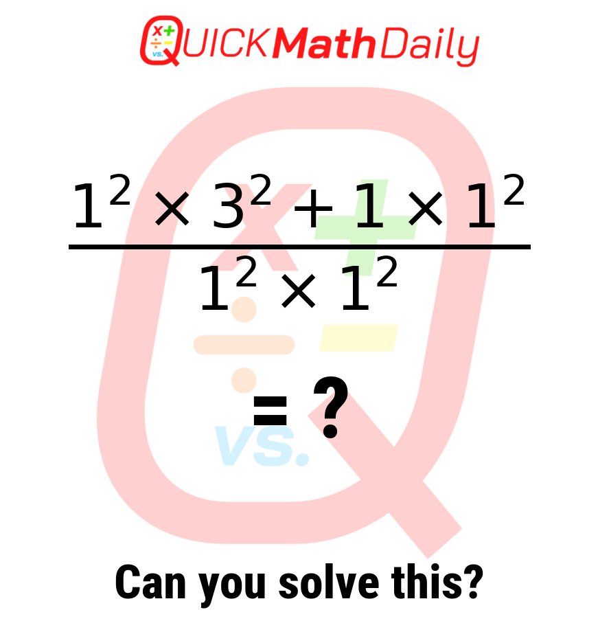 Quick Math Daily Brain Boost 🧠 tweet media
