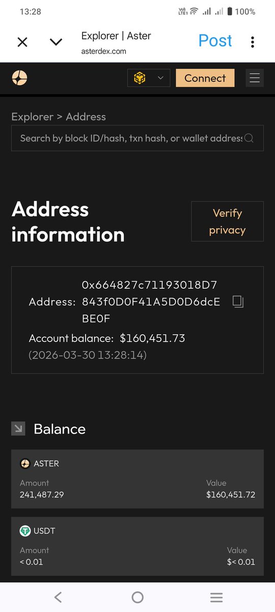 Buybacks are migrated to the Aster ninja chain ITS  look cool 😎 to verify on chain