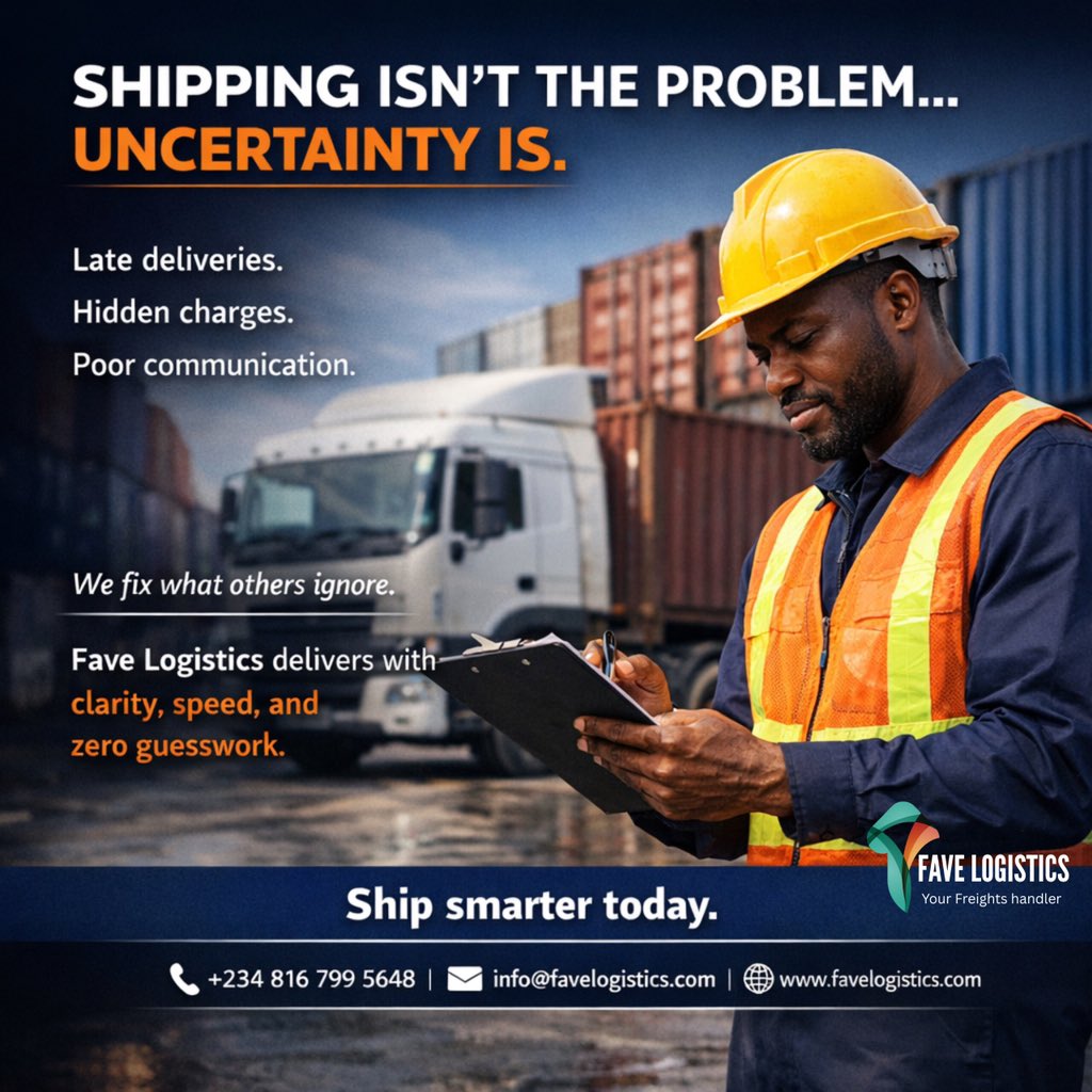 favelogistics_'s tweet photo. There are many shipping companies out there… but not all give you clarity, consistency, and real peace of mind. When uncertainty isn’t an option, you need a team that gets it right the first time. That’s where Fave Logistics stands out. https://t.co/3ApQ6Konov