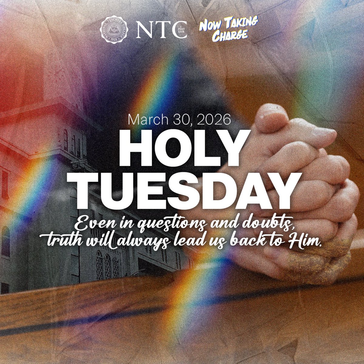 NTCManila's tweet image. Hindi mo kailangan maintindihan lahat—
you just need to trust God through it.

Sa dami ng ‘what ifs’ mo this week,
remember: God already knows the outcome. 🙏

📌 Trust &amp;gt; Overthinking.

#HolyTuesday #TrustTheProcess #FaithOverFear #HolyWeek2026