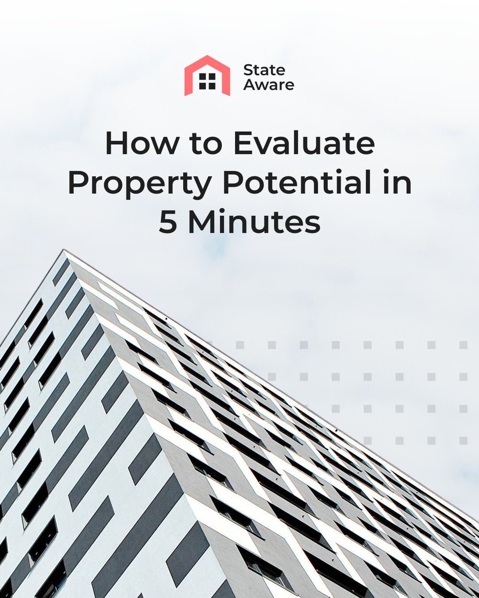 StateAwarecom's tweet photo. Evaluate property potential in 5 minutes 

♦️ Check location, price, condition, demand. At State https://t.co/zVeUr7HsuD, quick thinking + expert insight = smart decisions. 

🏠 #PropertyEvaluation #SmartBuying #RealEstateTips #QuickAnalysis https://t.co/NVGtsrMRVp